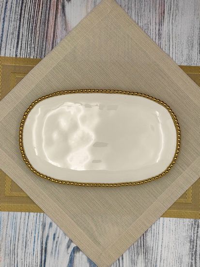 Блюдо сервировочное овальное 30х19х2,5 см. Бусины