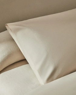 ZARA HOME (200 НИТЕЙ) НАВОЛОЧКА ИЗ ПЕРКАЛЯ, ПЕСОЧНЫЙ