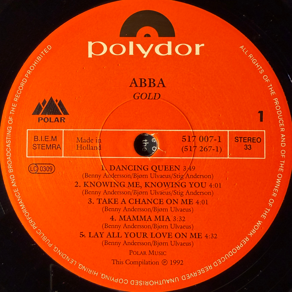 ABBA ‎– Gold (Greatest Hits) 2LP (Европа 1992г.)