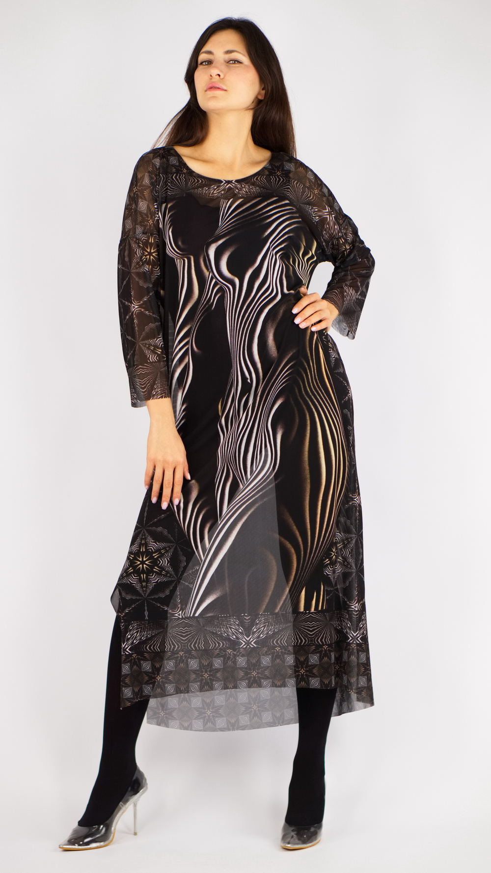 Платье-туника из сетки «Воплощение» по мотивам работ французского фотографа Дани Оливье