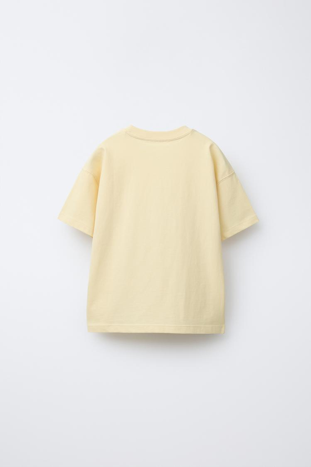 ZARA НАБОР ИЗ ТРЕХ ОДНОТОННЫХ ФУТБОЛОК, ЖЕЛТЫЙ