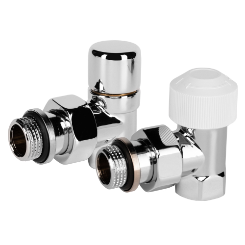 Набор термостатический для радиатора угловой Royal Thermo Design 1/2quot;М30х1,5 (Хром)