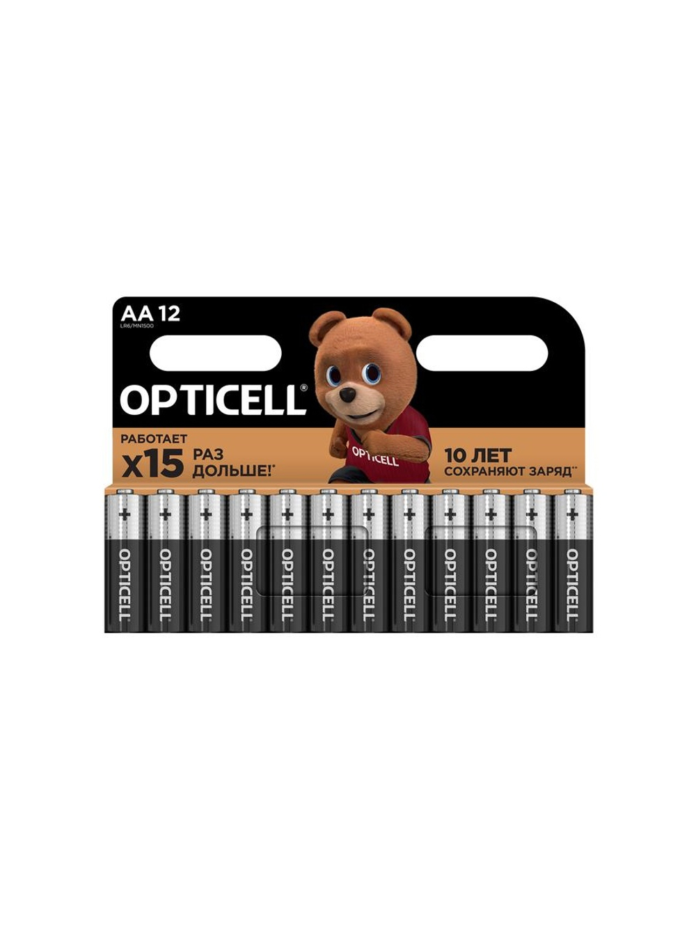 Элемент питания алкалиновый AA/LR6 (блист. 12шт) Basic Opticell 5051010/6051010