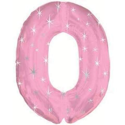CTI Цифра 0  Искры Розовый 100 см.