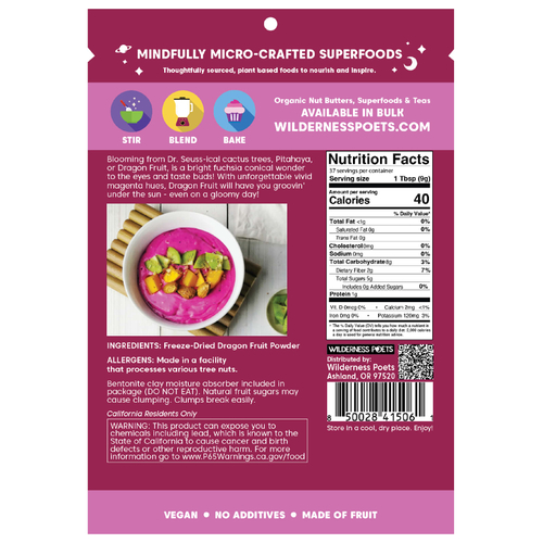 Wilderness Poets, порошок из сублимированных плодов питахайи, 340 г (12 унций)