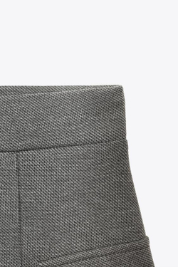 ZARA БРЮКИ ПИКЕ С КАРМАНАМИ, АНТРАЦИТОВО-СЕРЫЙ