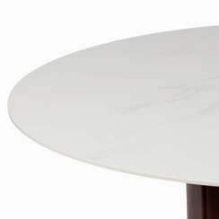Обеденный стол Addy Ø120 см, белый камень