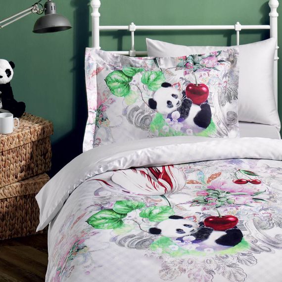 Постельное белье PANDA сатин делюкс TIVOLYO HOME Турция