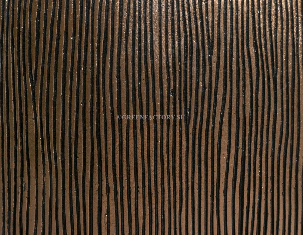 Кашпо TREEZ Effectory - серия Wow - Конус-Чаша - Тёмное матовое золото