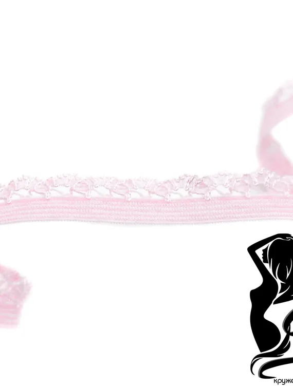 Розовый 51 Резинка ажурная 11 мм, Греция