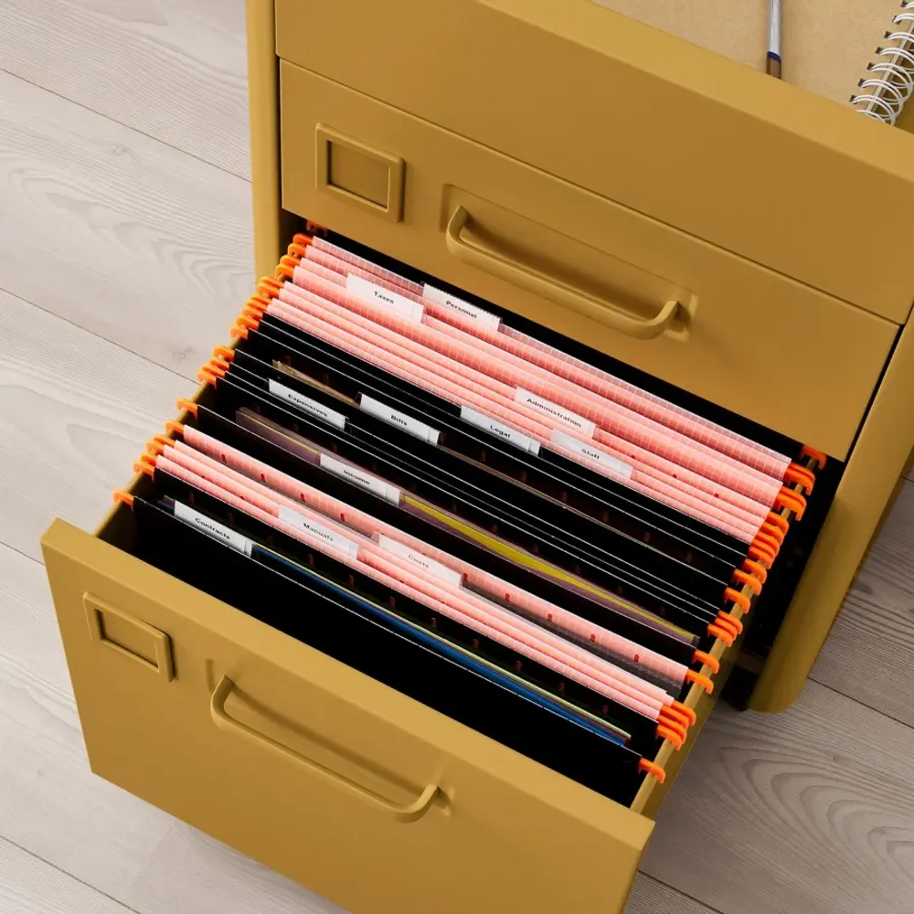 Тумба с ящиками на колесах - IKEA IDASEN/IDÅSEN, 42x61 см, золотисто-коричневый ИДОСЕН ИКЕА