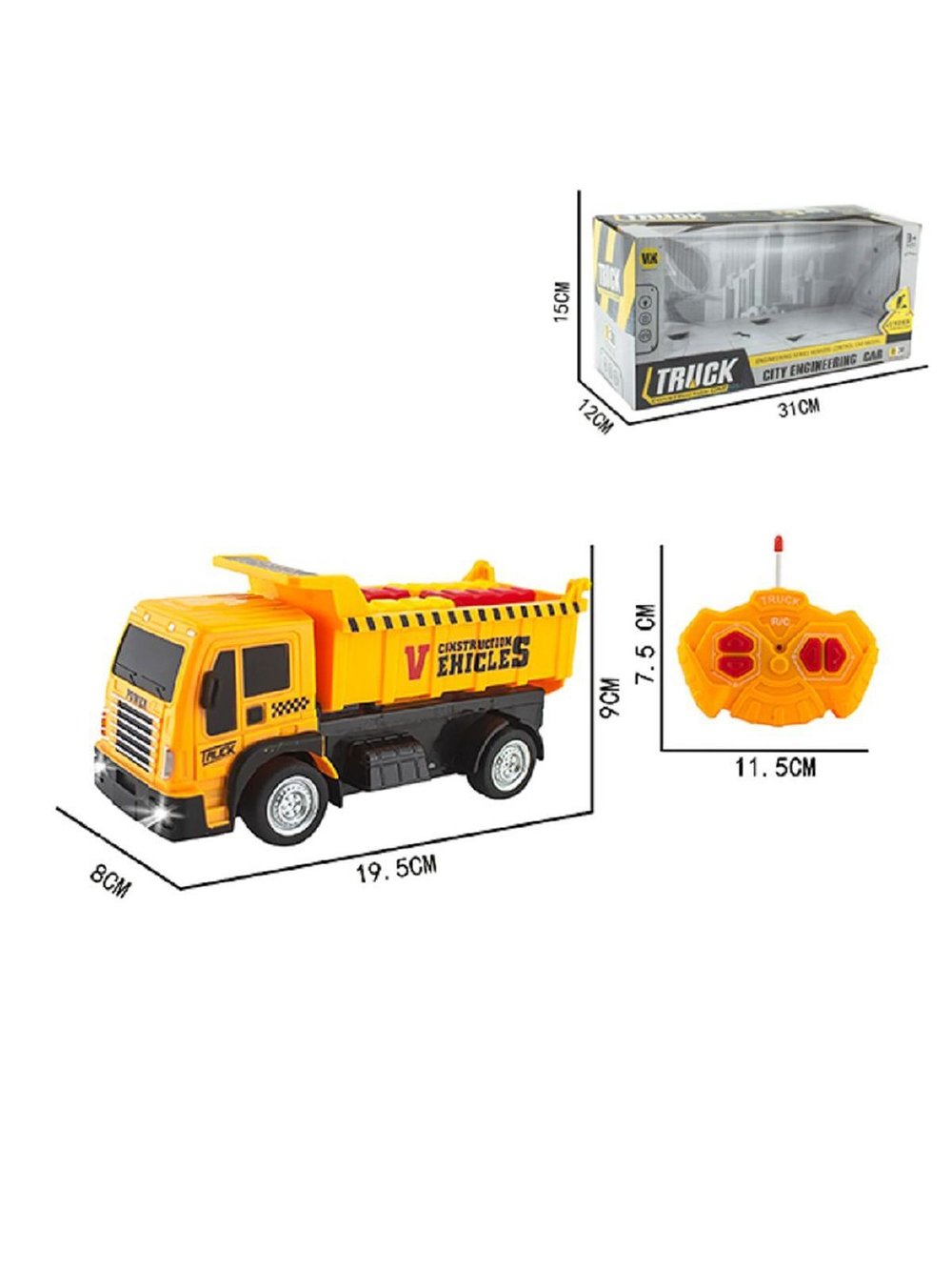 Игрушка Машина "Строительная техника" р/у, 27 MHz, в коробке (8013)