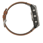 Умные часы Garmin Fenix 8, 51 мм, AMOLED, Sapphire bare Titanium, black with chestnut leather band plus graphite silicone band