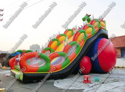 Батут-горка "Дракон 2", 16*8*11 м