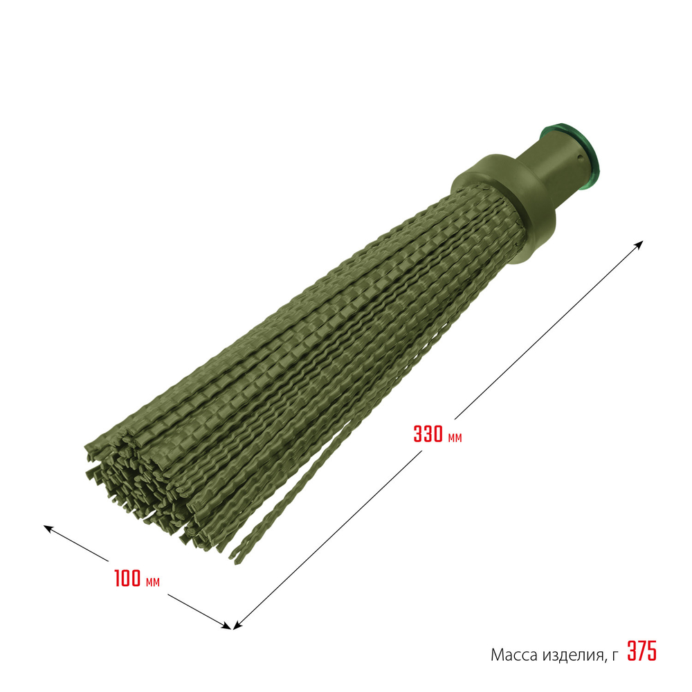 СИБИН 420 х 110 мм, полипропилен, коническое резьбовое соединение, круглая, пластиковая метла (39221)