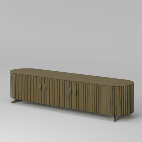 Тумба под телевизор Эклипс (натуральный дуб с патиной), 195x45x46 см