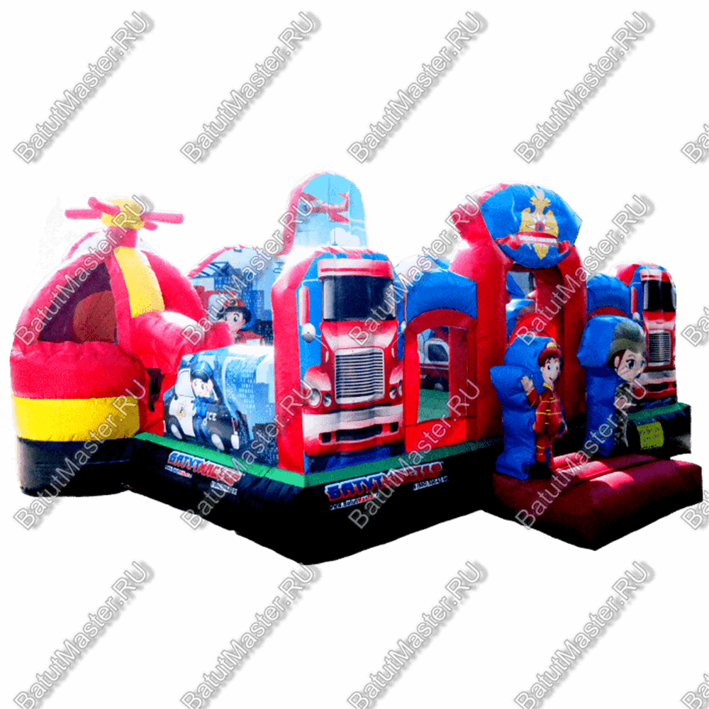 Надувной батут "Пожарные"