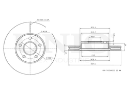 Диск тормозной передний UNIO BRD-20005