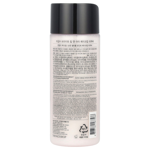 The Face Shop, Rice Water Bright, средство для снятия макияжа с губ и глаз, 120 мл (4 жидк. унц.)