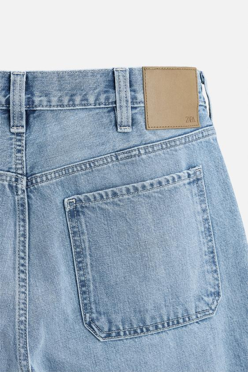 ZARA ДЖИНСЫ STRAIGHT ДЛИНОЙ ДО ЩИКОЛОТКИ, ВЫЦВЕТШИЙ СИНИЙ