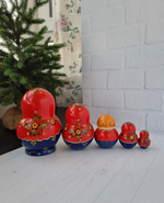 Матрёшка "с гусем" пузатая 5мест