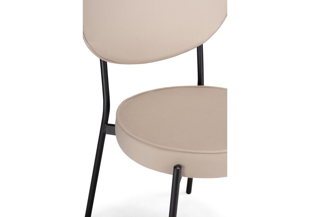 Стул на металлокаркасе Ройс бежевый / черный