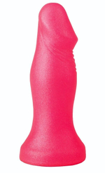Розовый анальный фаллоимитатор с ограничительным основанием - 14 см. (Цвет: розовый)