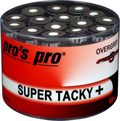 Намотки теннисные Pro's Pro Super Tacky Plus 60P - black