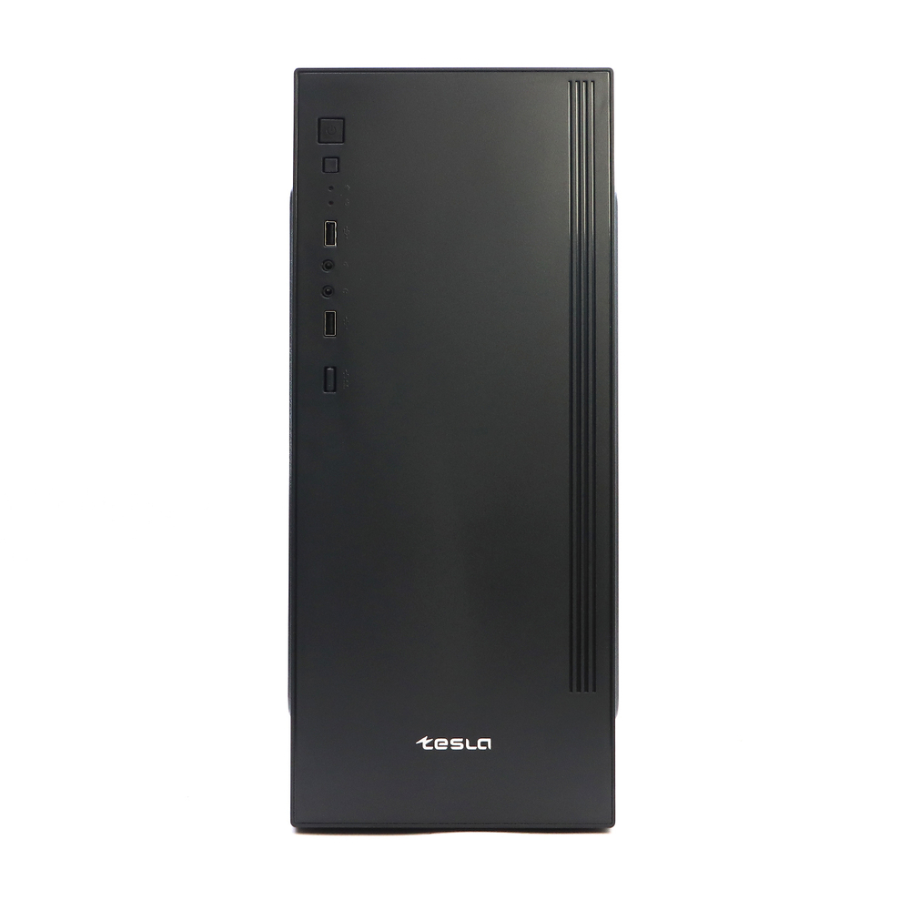 Корпус TESLA 3203BM, Без БП, ATX, чёрный, 2xUSB2 (TSL-3203-BM)