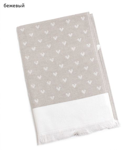Полотенце облегченное HEARTS жаккард TIVOLYO HOME Турция