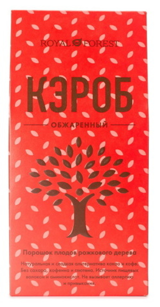 Кэроб порошок, Royal Forest, Обжаренный, 200 г