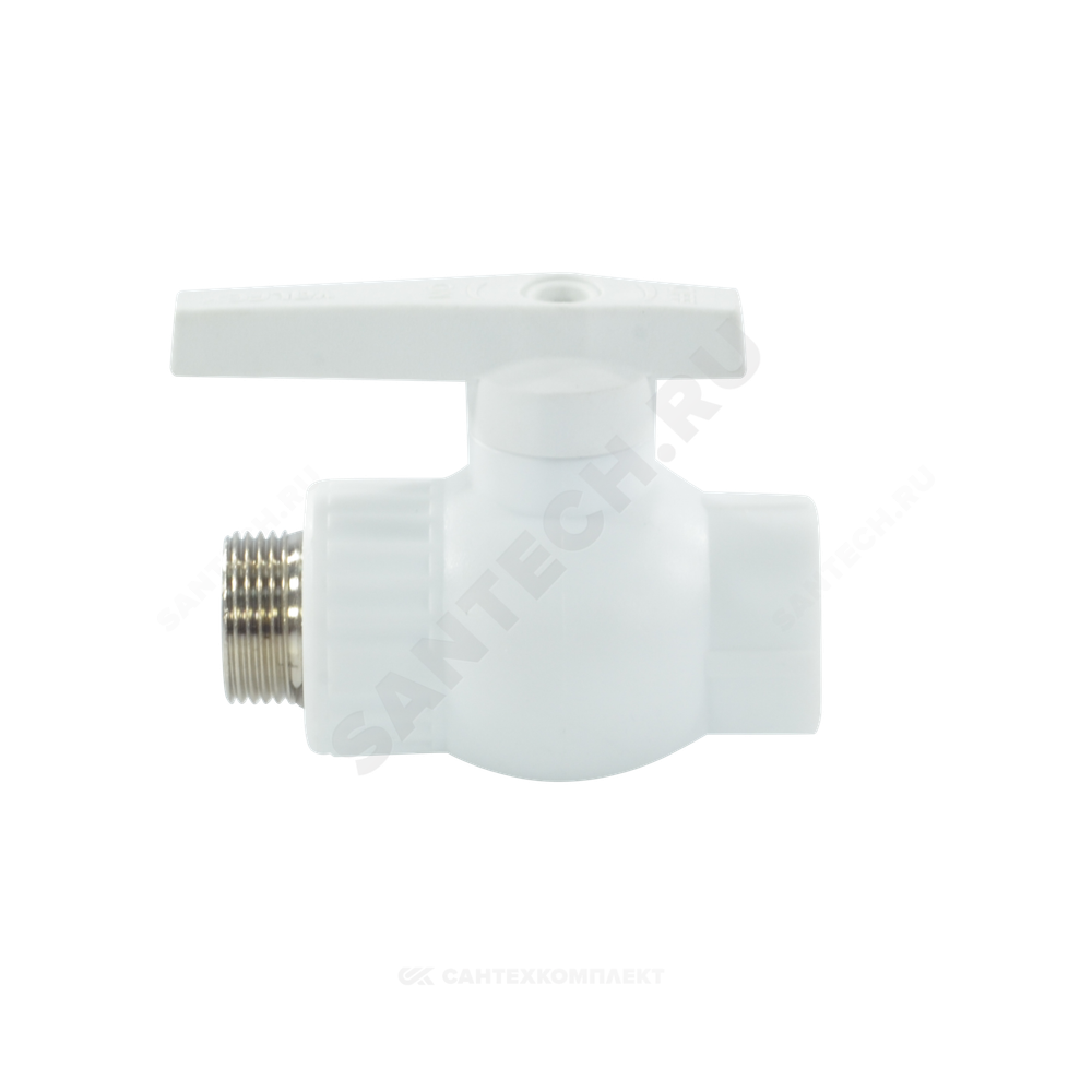 Кран шаровой PP-R белый Дн 25х3/4" Ру25 НР VALFEX 10144225