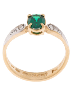 "Нателио" кольцо в золотом покрытии из коллекции "Элеганс" от Jenavi