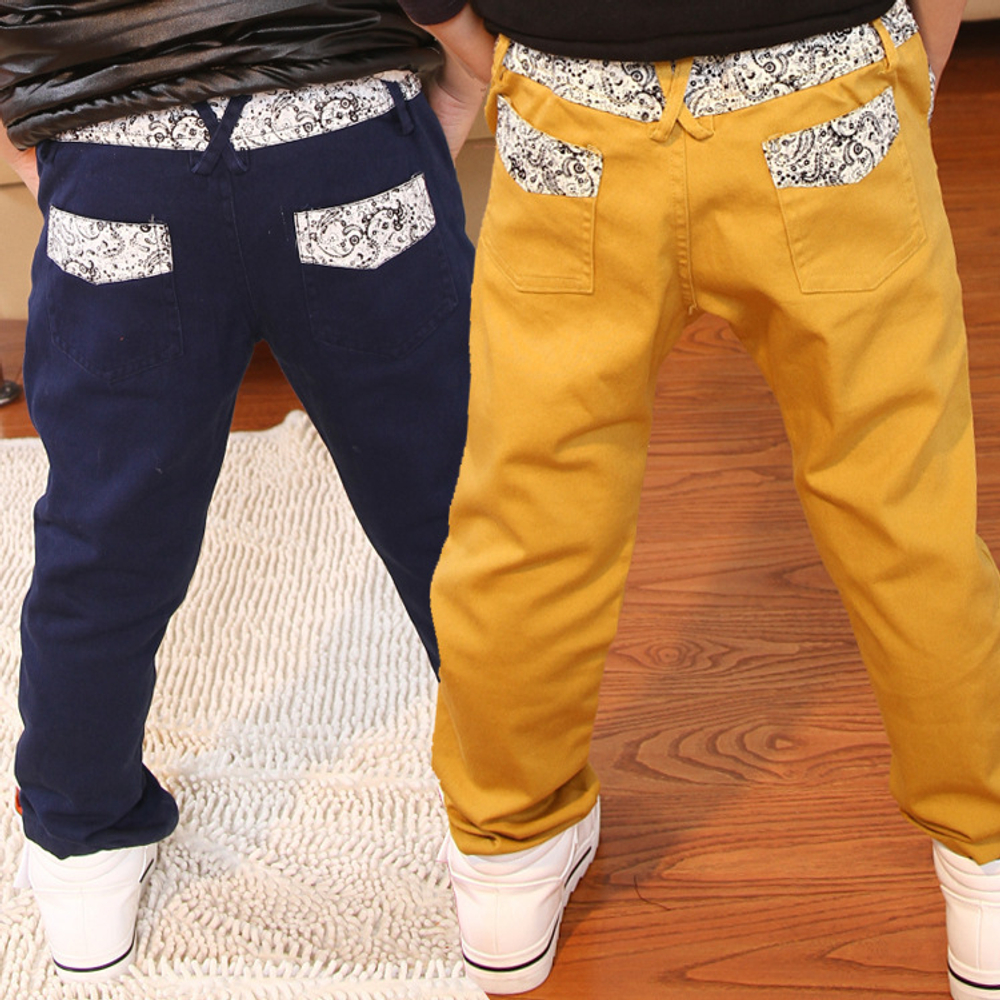 Брюки утепленные на трикотажном поясе с контрастными вставками