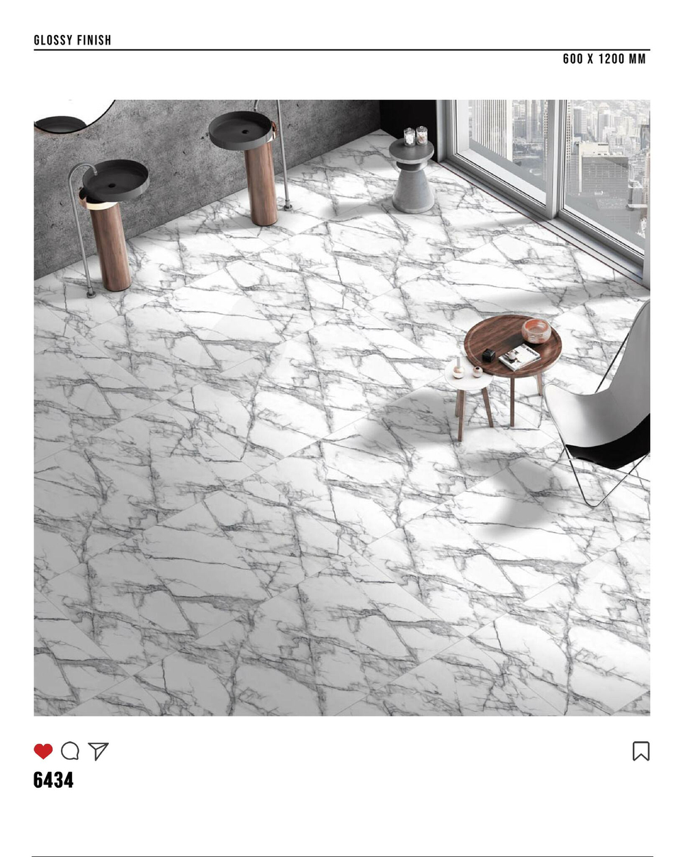Керамогранит glossy №5, 60х120, 6434