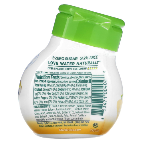Stur, Антиоксидантный водный усилитель, лимонад, 48 мл (1,62 жидк. унц.)