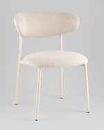 Стул обеденный Ayla серый белые ножки