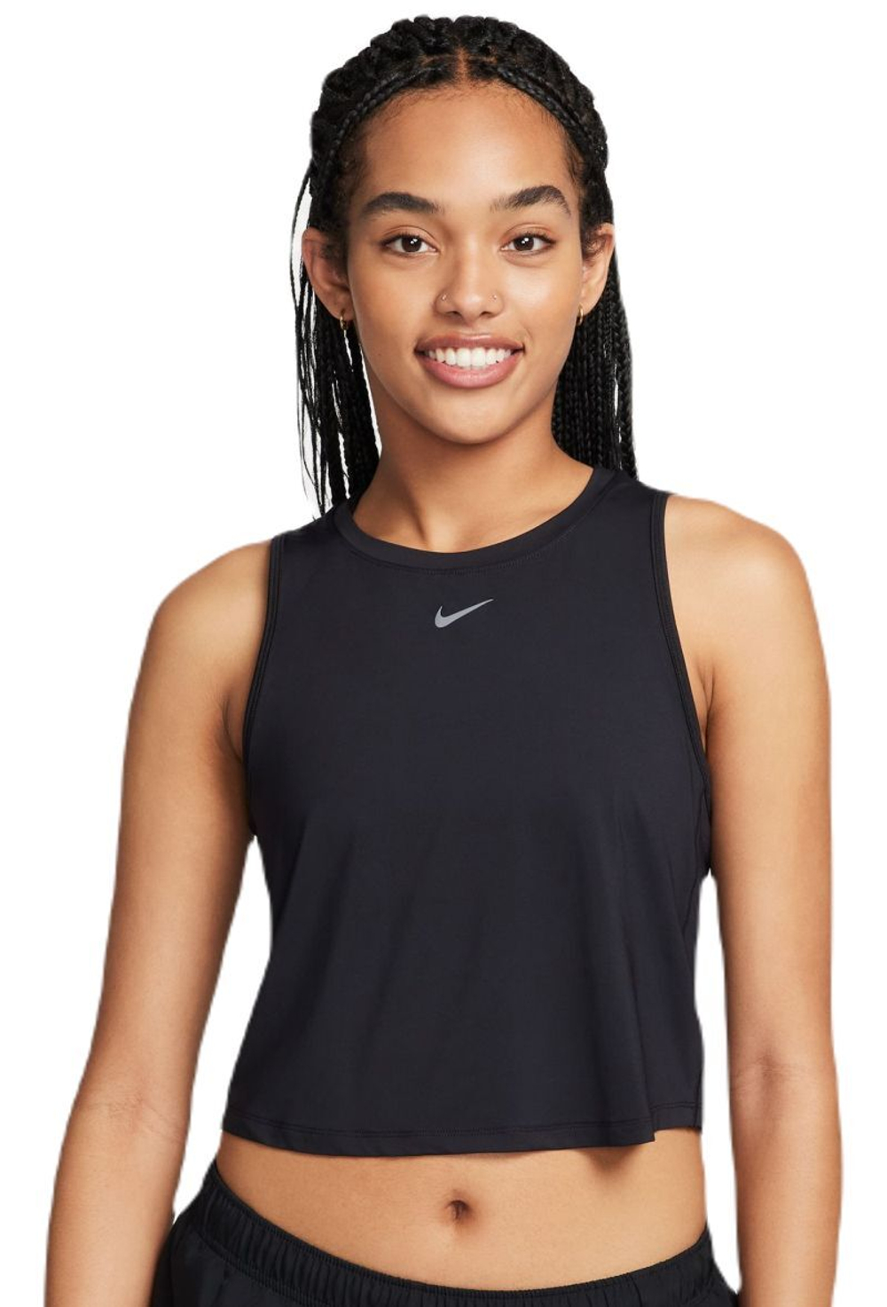 Женский топ теннисный Nike One Classic Dri-Fit Cropped Tank Top - черный