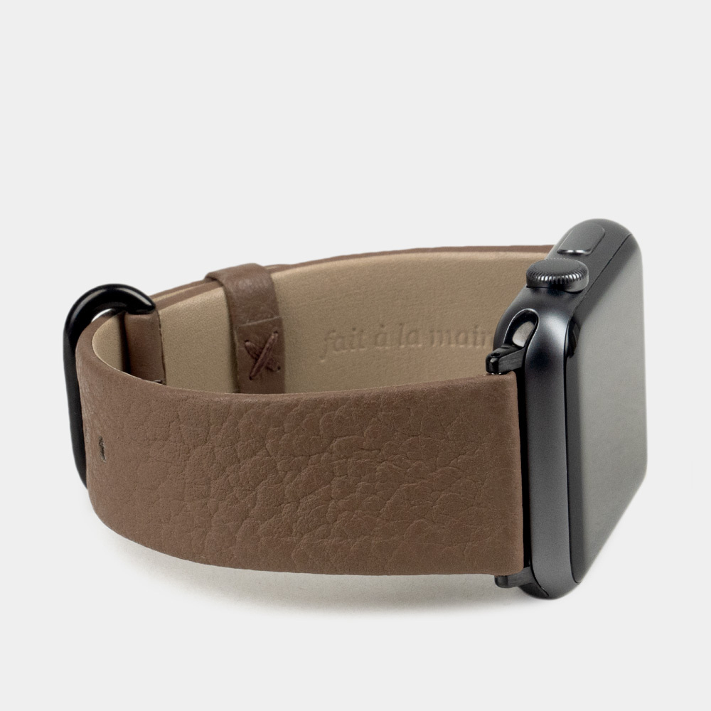 Ремешок для Apple Watch 44/45/46 mm из кожи теленка, цвета кофе