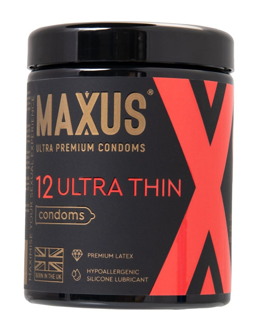Презервативы MAXUS Ultra Thin – ультратонкие, 12 шт.