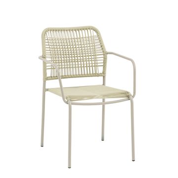 Стул уличный Vivi бежевый из металла и шнура