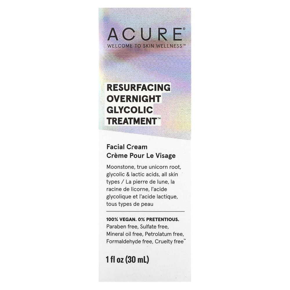 ACURE, Resurfacing, ночная обработка гликолем, 30 мл (1 жидк. унц.)