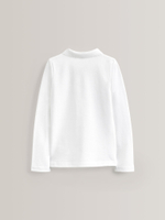 Поло с длинным рукавом школьное для девочки Next 228-199, 2 шт., Белый