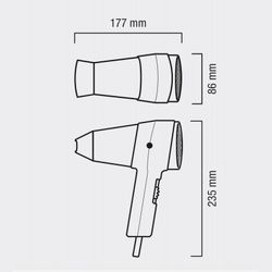 Дорожный фен Valera Action 1800 Black (542.08 Black)