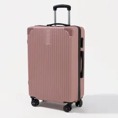 Чемодан большой 26", кодовый замок, цвет розовый