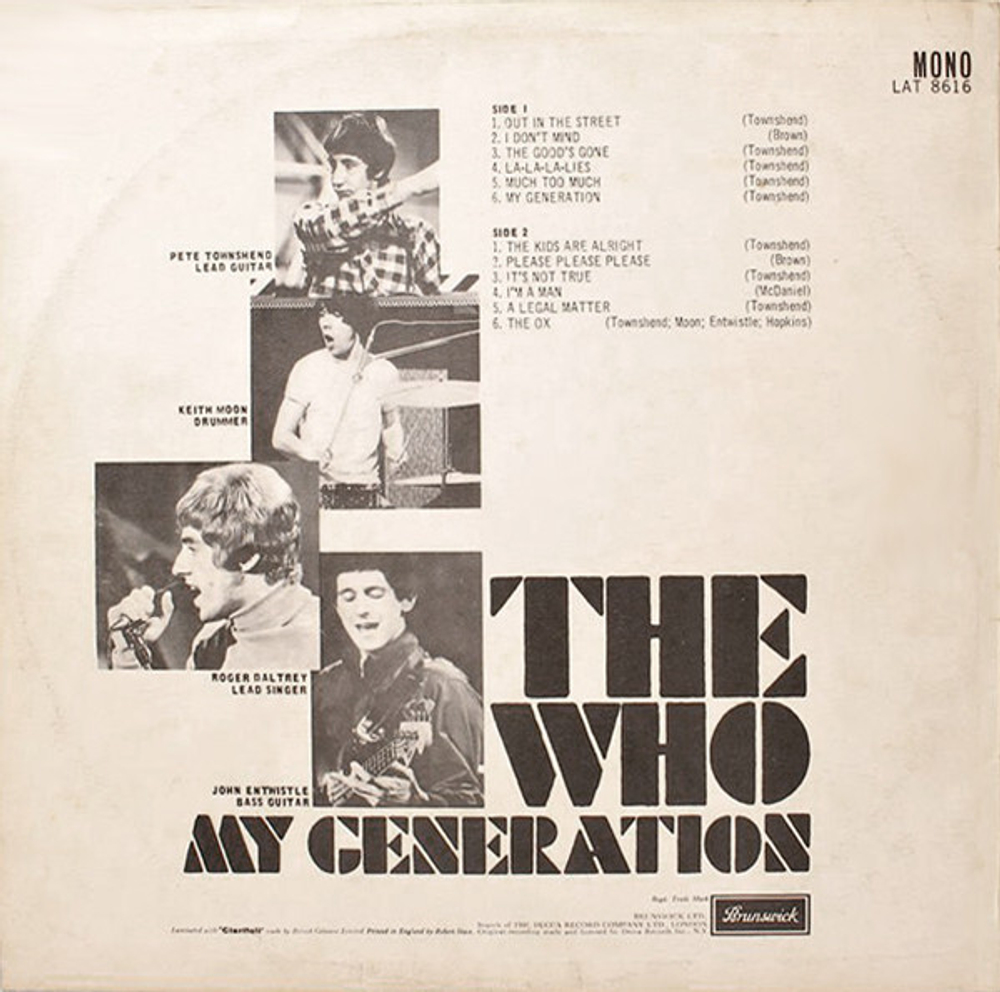The Who / My Generation (Mono)(LP)