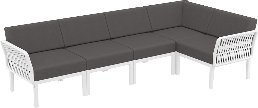 Подушка угловая для спинки дивана Siesta Contract Portofino Lounge, темно-серый