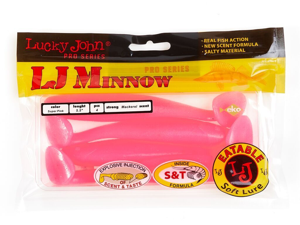 Виброхвосты съедобные LJ Pro Series MINNOW 5.5in (13.90)/F05 4шт.
