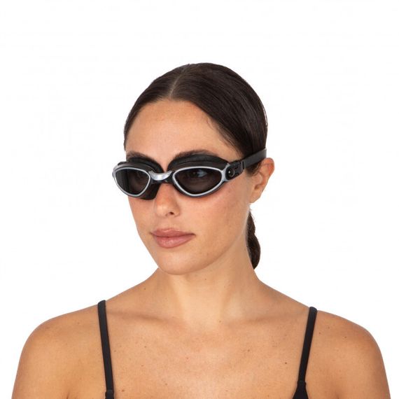 Очки для плавания Seac Axis тонированные стекла черный/серебристый