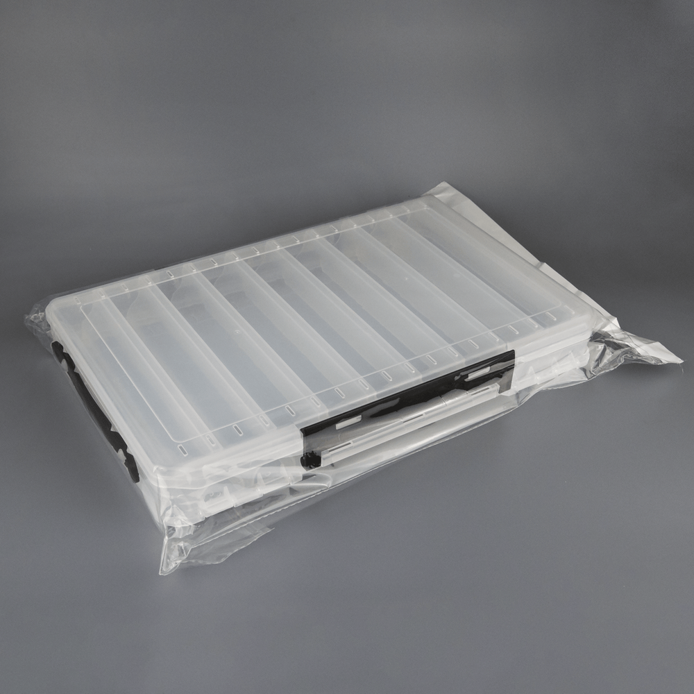 Коробка для воблеров двусторонняя 9+9 отделений (340х220х50мм)